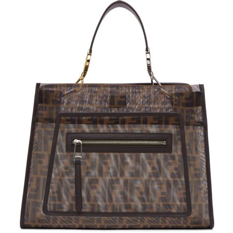 brown forever fendi runaway tote|Fendi leather handbags.